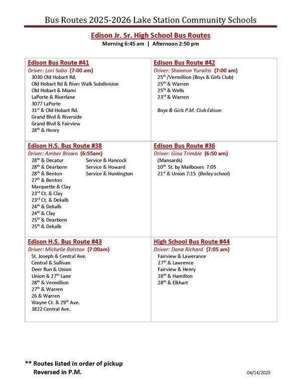 2025-2026 Bus routes Pg 1